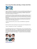 Làm trang Web thêm sinh động với thuộc tính Filter