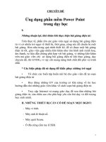 ỨNG DỤNG CNTT VÀO GIẢNG DẠY