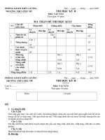 Đề thi học kì II - Lí 8