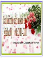 ÔN TẬP KIỂM TRA KHỐI 4 - GIỮA HKI - NH:2010-2011