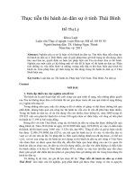 Thực tiễn thi hành án dân sự ở tỉnh Thái Bình