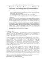 Removal of Cadmium from Aqueous Solutions by Charcoals Prepared from Giant Reed (Arundo donax)