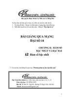 (Đại số 10 - Chương III) Bài giảng: Hàm số bậc nhất 