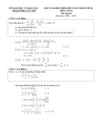 ĐÁP ÁN TUYỂN SINH 10 CHUYÊN TOÁN (08-09)