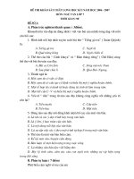 Đề KSCL kì I trường Lê Lợi