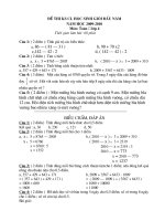 De thi va dap an KSCLHSG dau nam-L4 mon toan