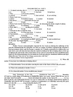 Bài tập trắc nghiệm 10 cb