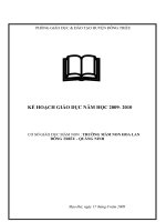 kế hoach năm học 2009-2010