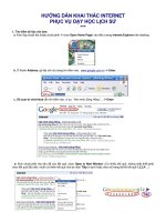 HƯỚNG DẪN KHAI THÁC INTERNET PHỤC VỤ DẠY HỌC LỊCH SỬ