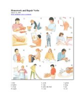 HOUSE WORK AND REPAIR VERBS