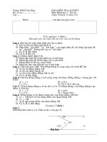 Đề kiểm tra Hình 7, Tiết 16, có ma trận và biểu điểm, đáp án