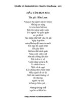 HAI BÀI THƠ TUYỆT VỜI VỀ TÌNH YÊU BUỒN