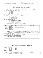 Đề thi Địa lí 6