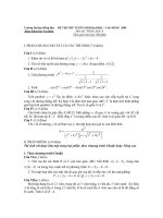 ĐỀ THI THỬ TUYỂN SINH ĐẠI HỌC - CAO ĐẲNG 2009 Khoa Khoa học Tự nhiên Môn thi: TOÁN, khối A