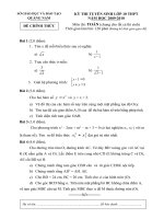 Đề thi toán tuyển sinh 10 - Quảng Nam 09-10