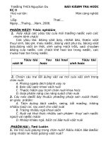 ĐỀ KTHK II(05-06) CÔNG NGHỆ LỚP 7