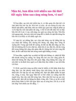 Mùa hè, ban đêm trời nhiều sao thì thời tiết ngày hôm sau càng nóng hơn, vì sao.doc