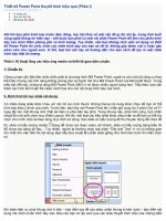 Thiết kế Power Point thuyết trình hiệu quả. Phần 1