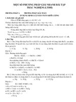MỘT SỐ PP GIẢI NHANH BÀI TẬP TRẮC NGHIỆM(LTĐH)