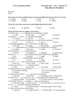 kiểm tra 1 tiết số 1