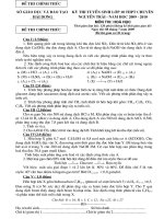 De thi THPT chuyen NT nam 2009