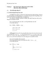 Bài giảng quy hoạch tuyến tính