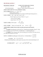 KỲ THI TUYỂN SINH ĐẠI HỌC NĂM 2010 Môn Thi: TOÁN – Khối A Đề 2