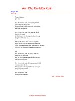 SOẠN  LỜI  MỘT SỐ BÀI HÁT.doc