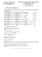 Toán 4 - KS HSG đầu năm