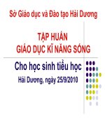 TẬP HUẤN KỸ NĂNG SỐNG CHO HSTH