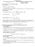 ĐỀ THI THỬ ĐẠI HỌC LẦN II NĂM HỌC 2012-2013 MÔN TOÁN – KHỐI B