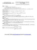 ĐỀ THI THỬ ĐẠI HỌC LẦN I NĂM 2013 TRƯỜNG THPT CHUYÊN – ĐHSP Môn TOÁN