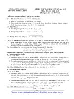 ĐỀ THI THỬ ĐẠI HỌC LẦN 1 NĂM 2013 Môn: TOÁN; Khối A, B TRƯỜNG THPT BA ĐÌNH