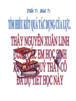 tìm hểu tác dụng lực