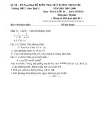 Đề thi lại và đáp án toán 10