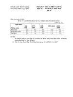 Đề + Đáp án ĐL 15 + 45p kì I