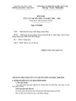 HỘI NGHỊ CỐT CÁN CHUYÊN MÔN NĂM HỌC 09-10