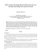 Kiểm chứng tính đúng đắn hệ thống tính toán của chương trình bằng kiểm duyệt mô hình