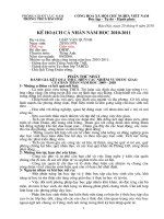 Ke hoach ca nhan nam hoc 2010-2011 Quynh