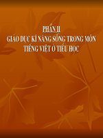 GIÁO DỤC KỸ NĂNG SỐNG - MÔN TIẾNG VIỆT - PHẦN 1