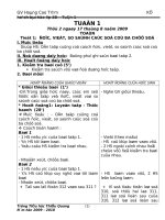 KẾ HOẠCH BÀI HỌC LỚP 3B-TUẦN 1