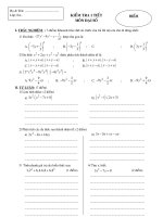 ĐỀ KIỂM TRA ĐS 8 - CHƯƠNG I