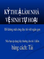 Kỷ Thuật Làm Nhà Vệ Sinh Siêu Sạch