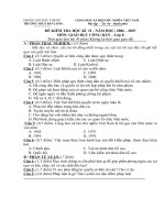 Đề kiểm tra học kì 2 lớp 8