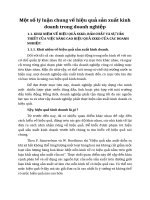 Một số lý luận chung về hiệu quả sản xuất kinh doanh trong doanh nghiệp