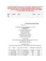 giáo án  anh 7  cả năm chuẩn kiến thức  (3 cột