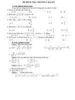 Kiểm tra đại số chương I năm 2010