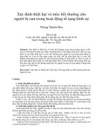 Xác định thiệt hại và mức bồi thường cho  người bị oan trong hoạt động tố tụng hình sự Thang Thanh Hoa
