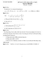 Đề thi TS vào PTTH (Thái Bình) - Từ 2000 đến 2010