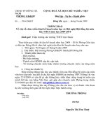 TB mời dự HN triển khai kế hoạch bậc THCS